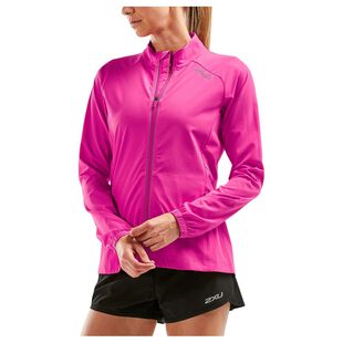 2XU Womens XVENT Run Jacket Fuchsia Fuchsia Sportpursuit