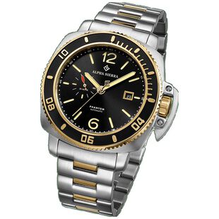 Alpha Sierra Phantom Automatic Watch Silver Black Steel Sportpursu
