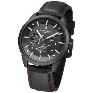 Alpha Sierra Heartbeat Automatic Watch Black Charcoal Black Sportp