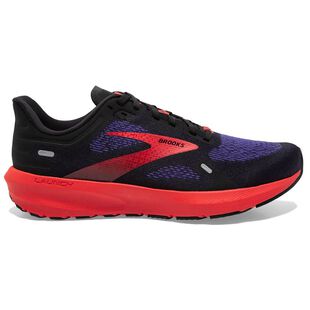 Brooks Mens Launch 9 Running Shoes Black Deep Blue Red Sportpursui