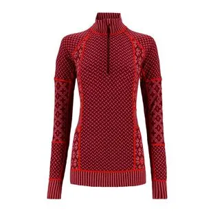 Kari Traa Womens Stil Baselayer Red Sportpursuit