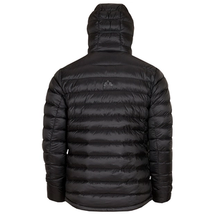 Fjern Mens Arktis II Down Hooded Jacket (Black/Charcoal) | Sportpursui