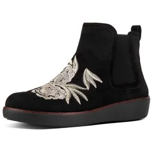 Fitflop Womens Chai Baroque Casual Shoes Black Sportpursuit