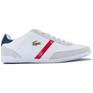 Lacoste mens giron on sale trainers dark red