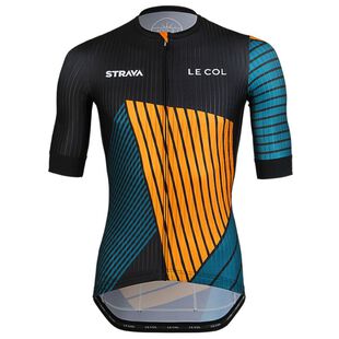 Le Col Mens Le Col X Strava 8848 Jersey 2022 Black Orange