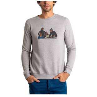 Les Garcons Faciles Mens Ben Val D Is re Pullover Grey Melange Spo