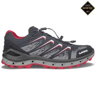 Lowa Mens Aerox GTX Lo Shoes Grey Red Sportpursuit