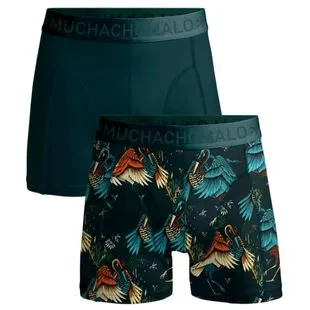 Muchachomalo Mens 2-Pack Solid Boxer Briefs (Navy)