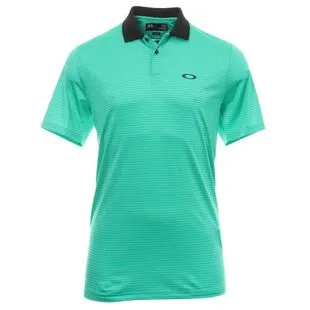 Oakley Mens Divisional Stripe Polo Shirt Light Emerald Sportpursui