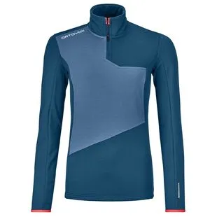 Ortovox Womens Fleece Light Pullover Petrol Blue Sportpursuit