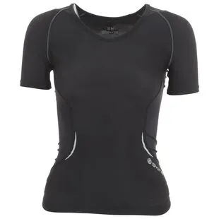 Skins Womens A400 Short Sleeve Top (Black)