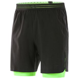 Speedo Mens Reflectwave Flex 2 in 1 Water Shorts Black Green Sport
