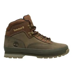 Timberland Mens Euro Hiker Mid Casual Shoes Green Sportpursuit