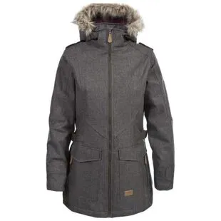 Trespass womens everyday insulated herringbone parka jacket navy on sale