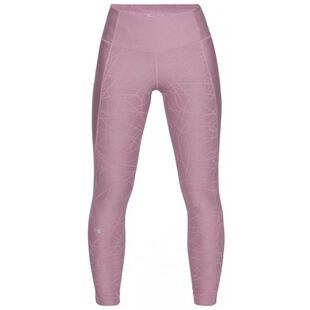 Under Armour Womens HeatGear Armour Ankle Crop Jacquard Tights Purple