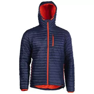 ISOBAA Mens Merino Wool Insulated Jacket (Navy/Orange) | Sportpursuit.