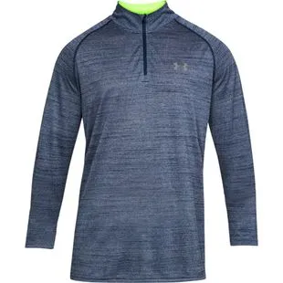 Under Armour Mens Tech 1/4 Zip Top (Academy/Quirky Lime) | Sportpursui
