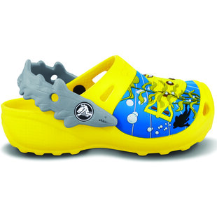 Crocs Kids Submarine Custom Clog Shoes (Burst/Light Grey) | Sportpursu