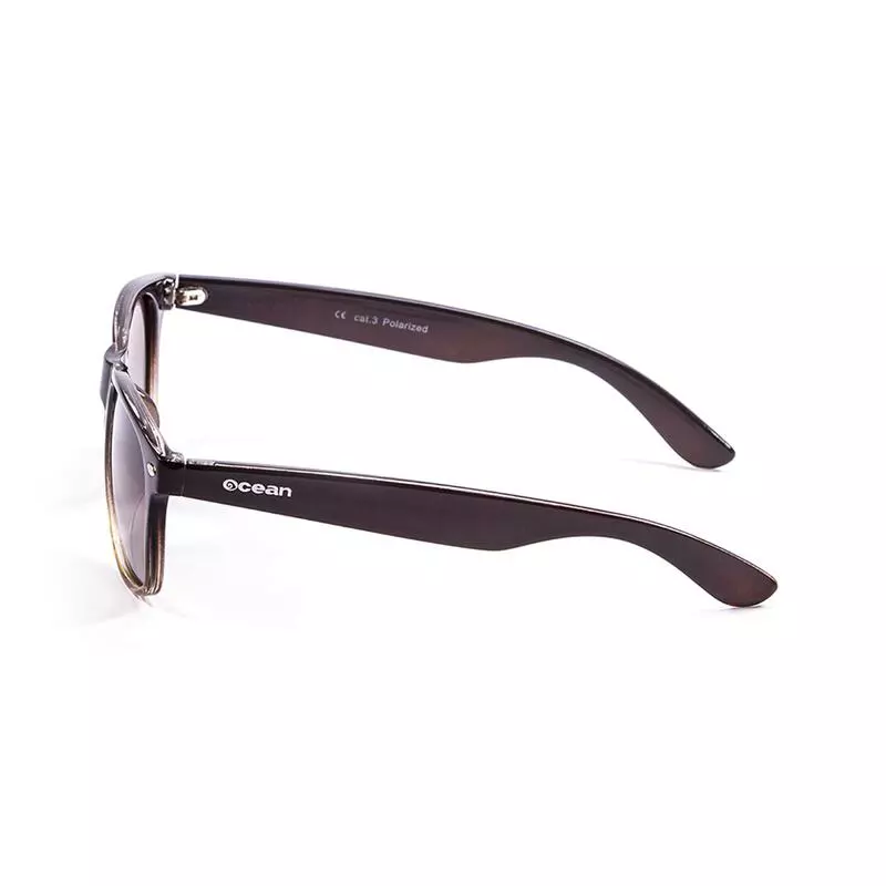 Ocean Beach Wayfarer Polarised Sunglasses Dark Brown Gradual Brown