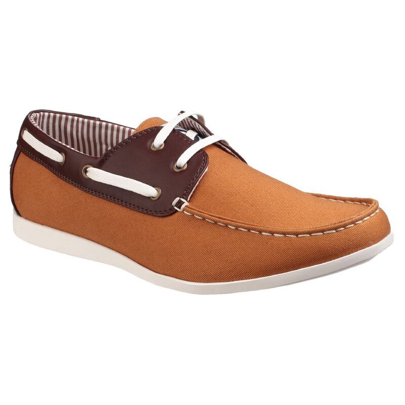 Lambretta Mens Rhode Island Boat Shoes Tan Brown Sportpursuit Com