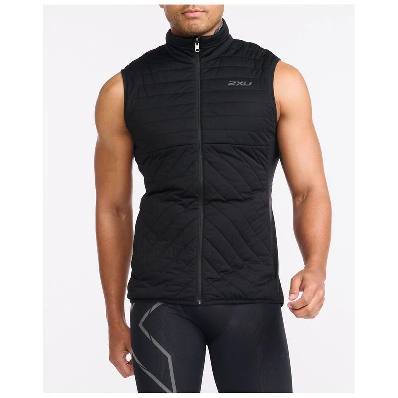 2XU Mens Ignition Insulation Vest (Black/Turbulence) | Sportpursuit.co