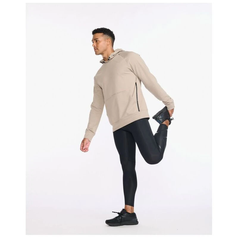 2XU Mens Motion Hoodie (Stone/Black)