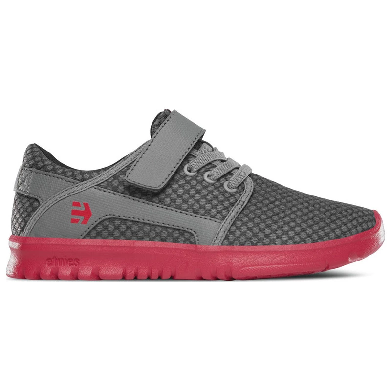 Etnies Kids Scout V Trainers Grey Red Sportpursuit
