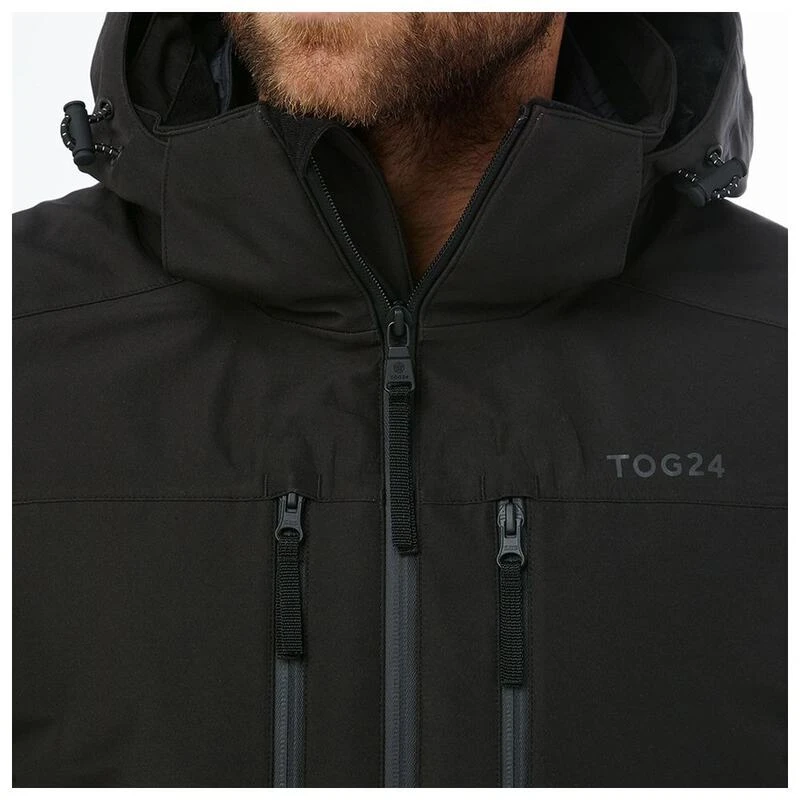 Tog24 Mens Strike Milatex 3 in 1 Waterproof Jacket Black Sportpurs
