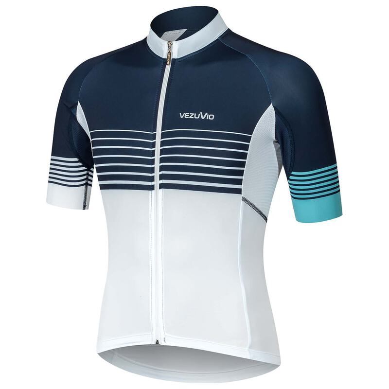 Vezuvio Mens Cycling Jersey Navy White Sportpursuit Com