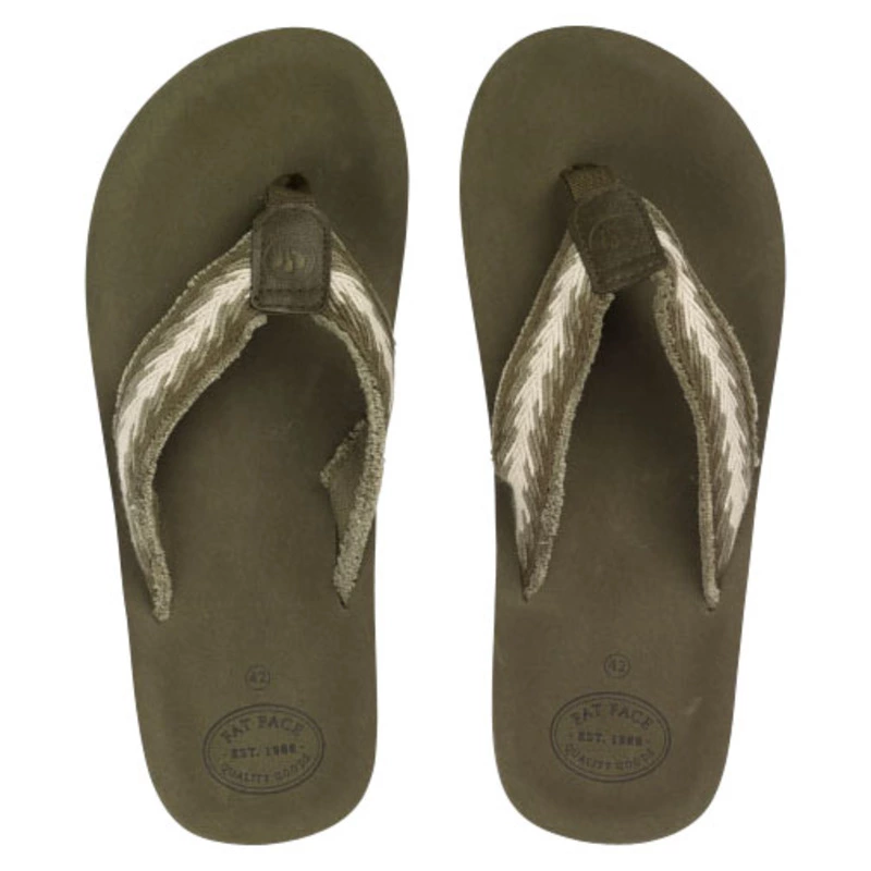 Fat Face Mens Harris Flip Flops Khaki Sportpursuit