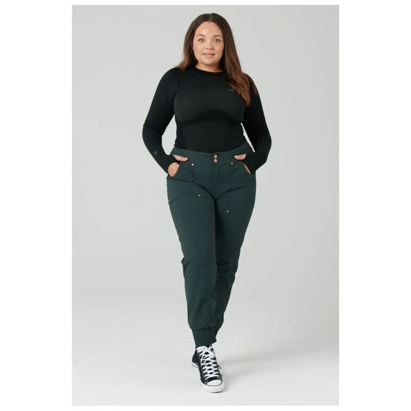 BASICS TAPERED FIT FOREST GREEN SATIN STRETCH TROUSERS22BCTR49623