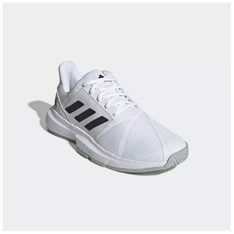 Adidas Womens Courtjam Bounce Shoes Cloud White Core Black Matte Silv
