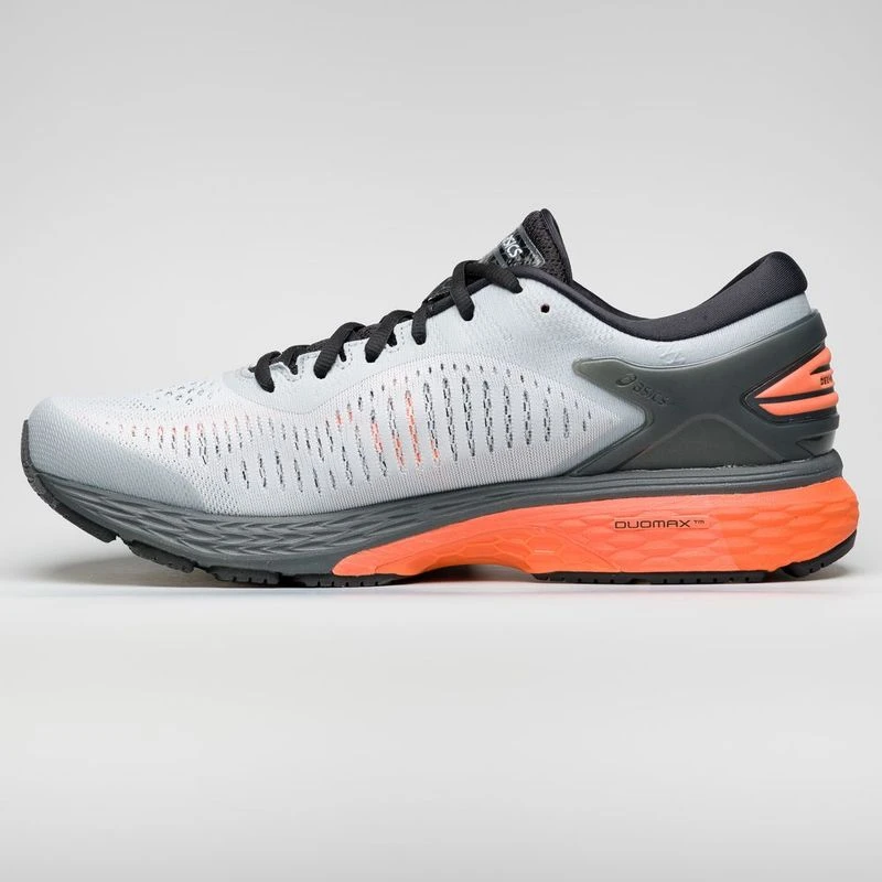 Asics men's gel-kayano 25 shoe - mid grey/nova orange hot sale