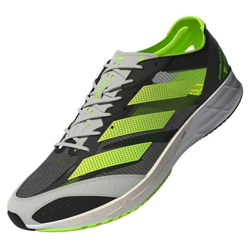 Adidas Womens Adizero Adios 7 Shoes (Core Black/Beam Yellow/Solar Gree