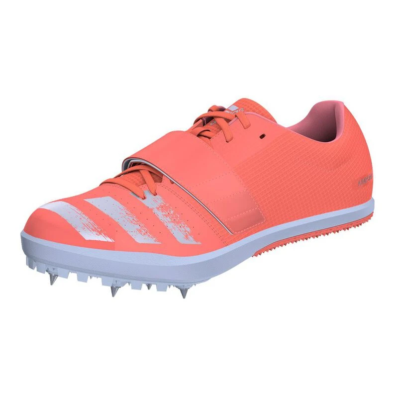 Adidas Mens Jumpstar Running Spikes Coral Fluo Grey White Sportpur
