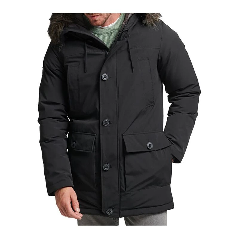 Superdry Mens New Rookie Down Jacket Jet Black Sportpursuit