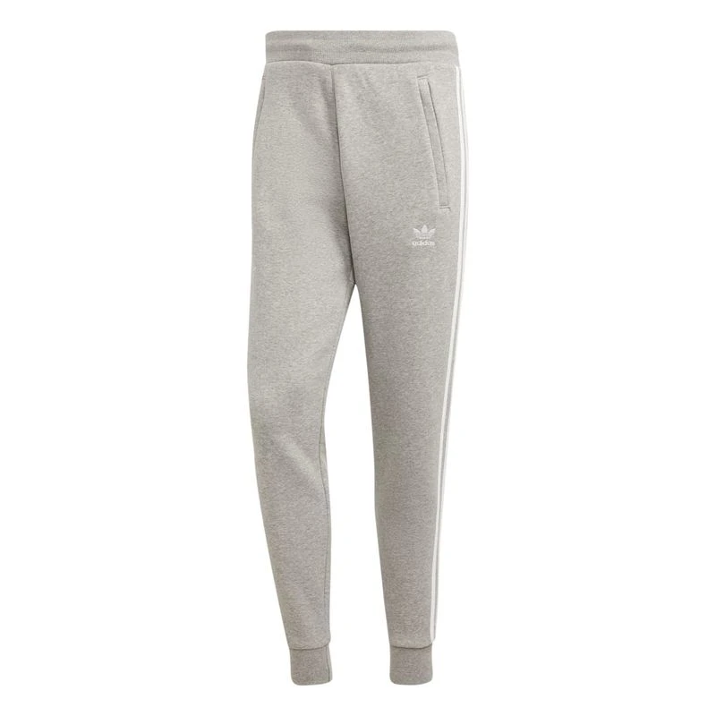 Adidas Mens 3 Stripes Trousers Grey Sportpursuit