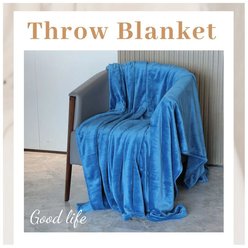 Alivio Luxury Throw 200 x 240cm Ocean Blue Sportpursuit