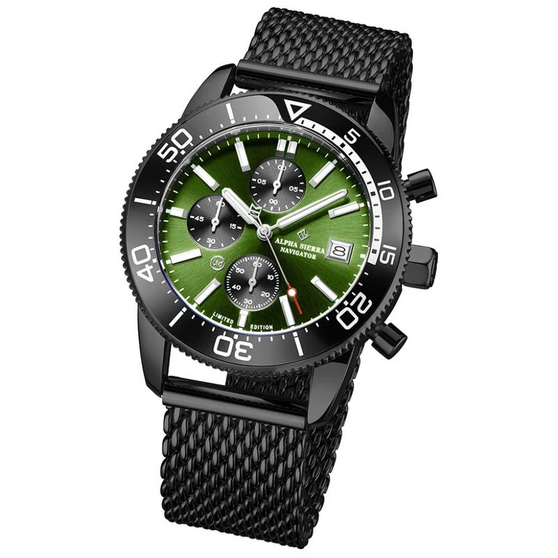 Alpha Sierra Navigator Quartz Watch Green Sportpursuit