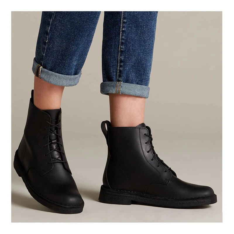 Clarks Womens Desert Mali Casual Boots Black Sportpursuit