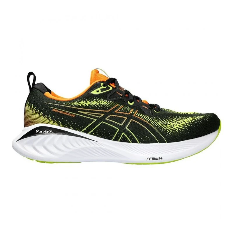 Neon yellow asics running shoes shop