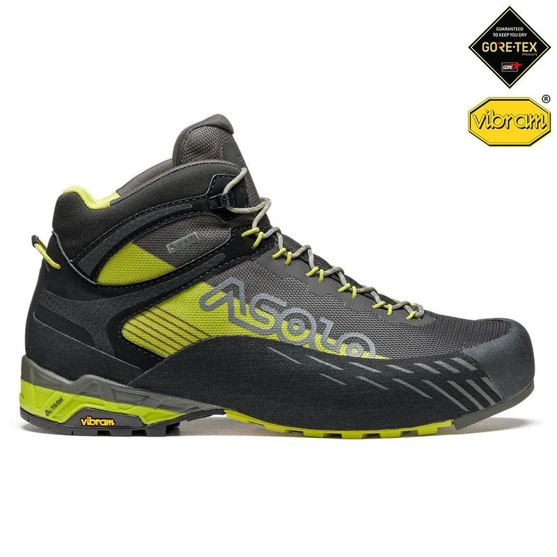 Asolo Mens Eldo Mid GV Hiking Boots Oasis Green Smoky Grey Sportpu
