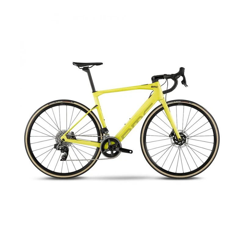 BMC Roadmachine AMP Two Road E Bike Yellow Blue Sportpursuit