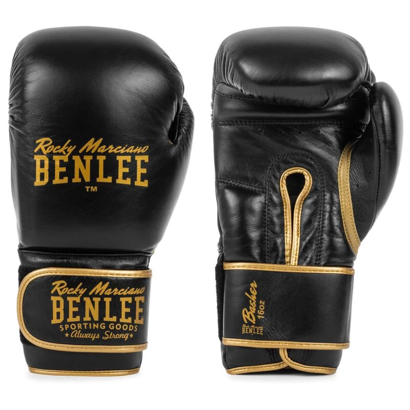 BenLee Basher Boxing Gloves Black Gold Sportpursuit