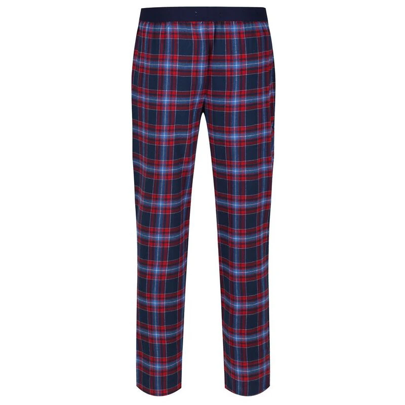 Ben Sherman Mens Lounge Trousers Blue Red Check Sportpursuit