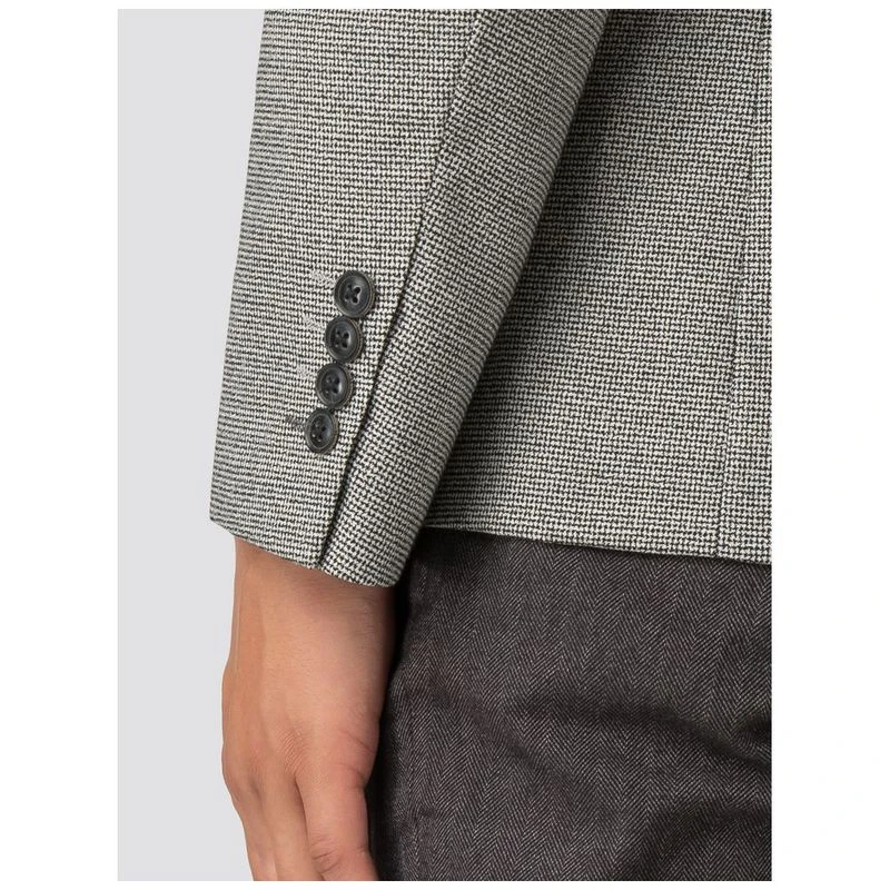 Ben Sherman Mens White Noise Blazer Black White Check Sportpursuit