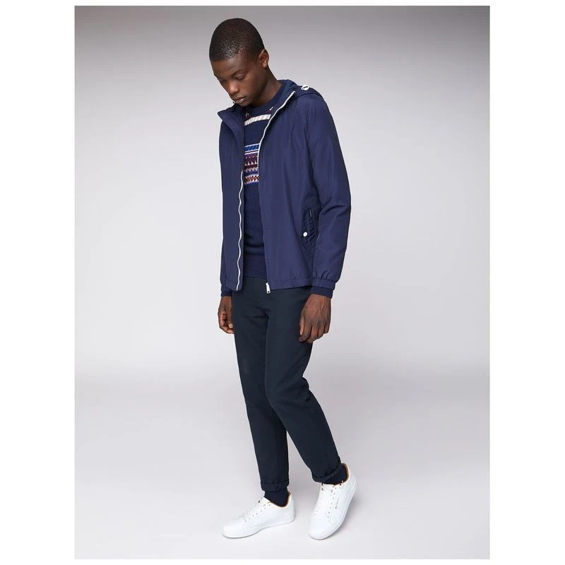 Ben Sherman Mens Lightweight Hooded Jacket Navy Sportpursuit