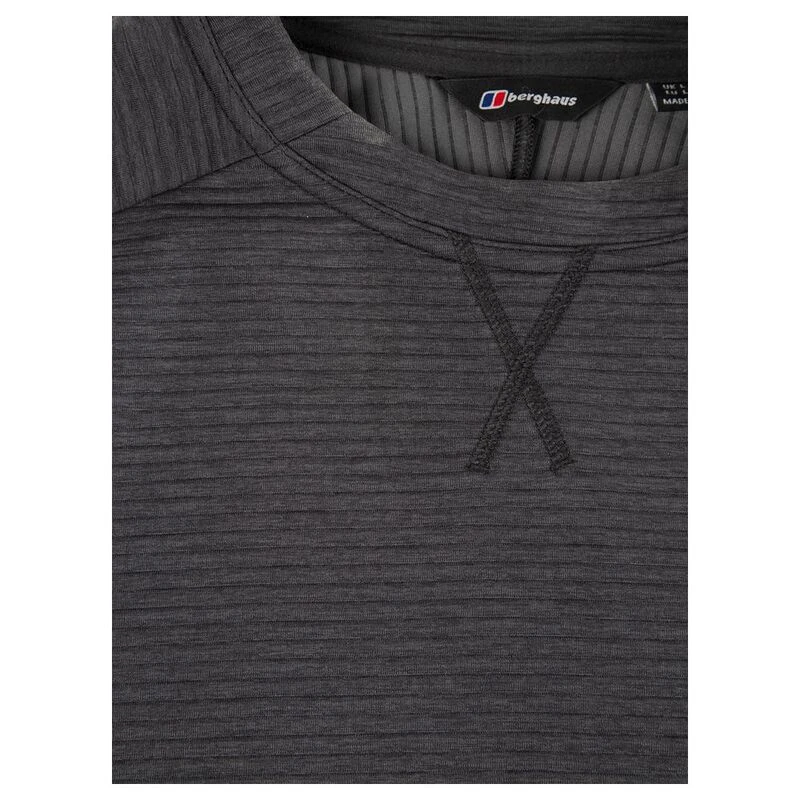 Berghaus Mens Caldey Crew Neck Fleece Black Carbon Sportpursuit