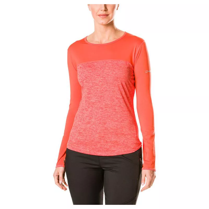 Berghaus Womens Voyager Long Sleeve Crew Tech T Shirt Volcano Marl Ho