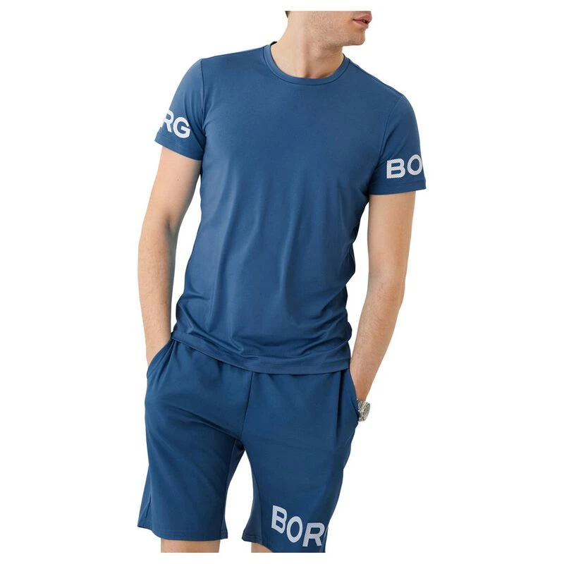 Chirurgie Haast je dosis Bjorn Borg Mens Borg Short Sleeve T-Shirt (Light Blue) | Sportpursuit.